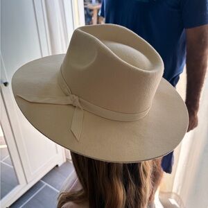 Elegant Cream Girls Fedora Hat